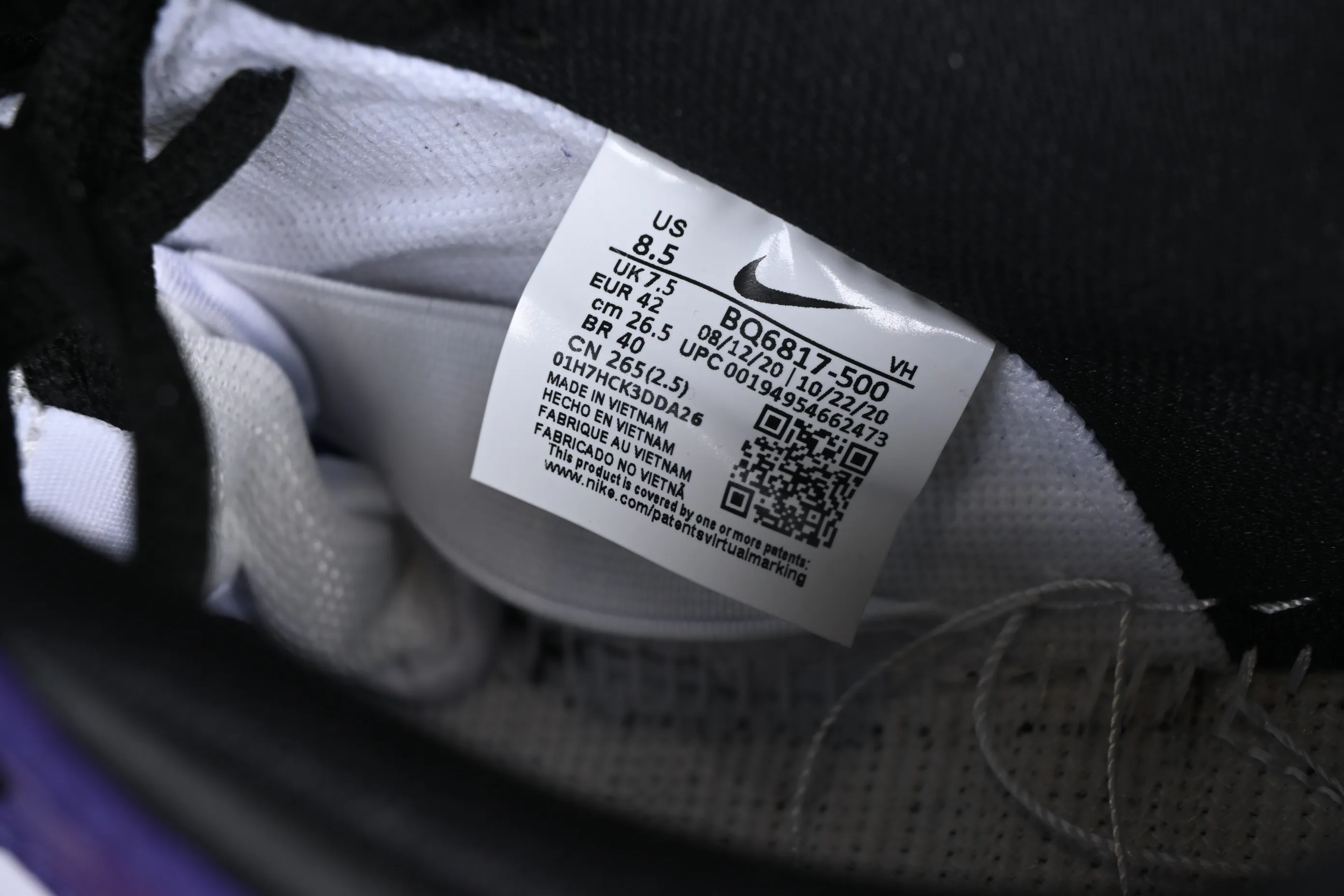 All categories Nk SB Dunk series Nk SB Dunk Low low-top sneakers Nk SB Dunk Low "Court Purple" black purple North Carolina blue low-top casual sports skateboard shoes BQ6817-500